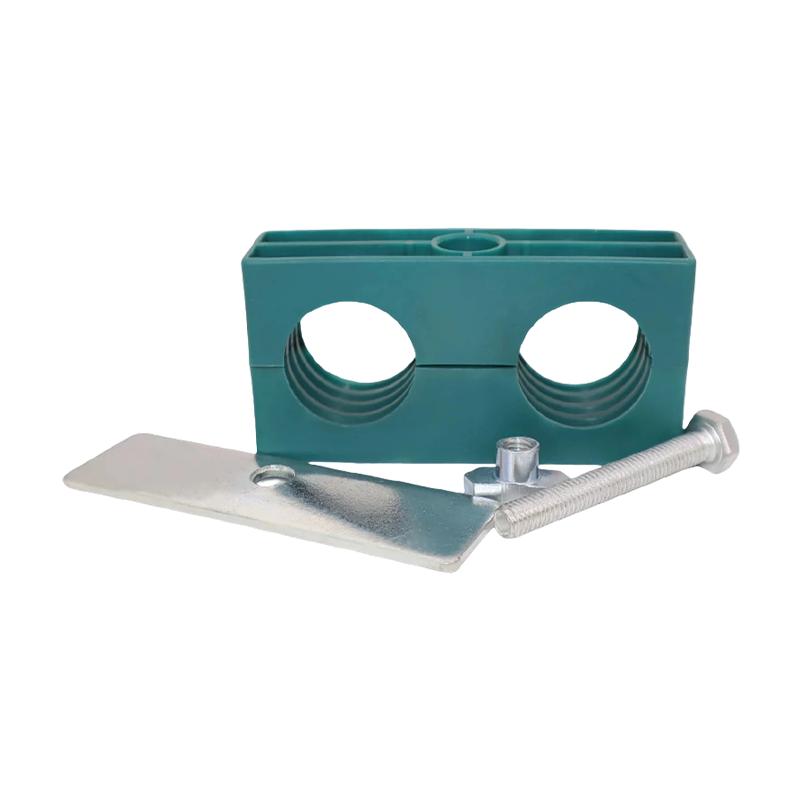 Легкий хомут для труб с двумя отверстиями, двойной пластиковый хомут для труб, хомут серии TTPG4 для крепления нефте- и водопроводных труб