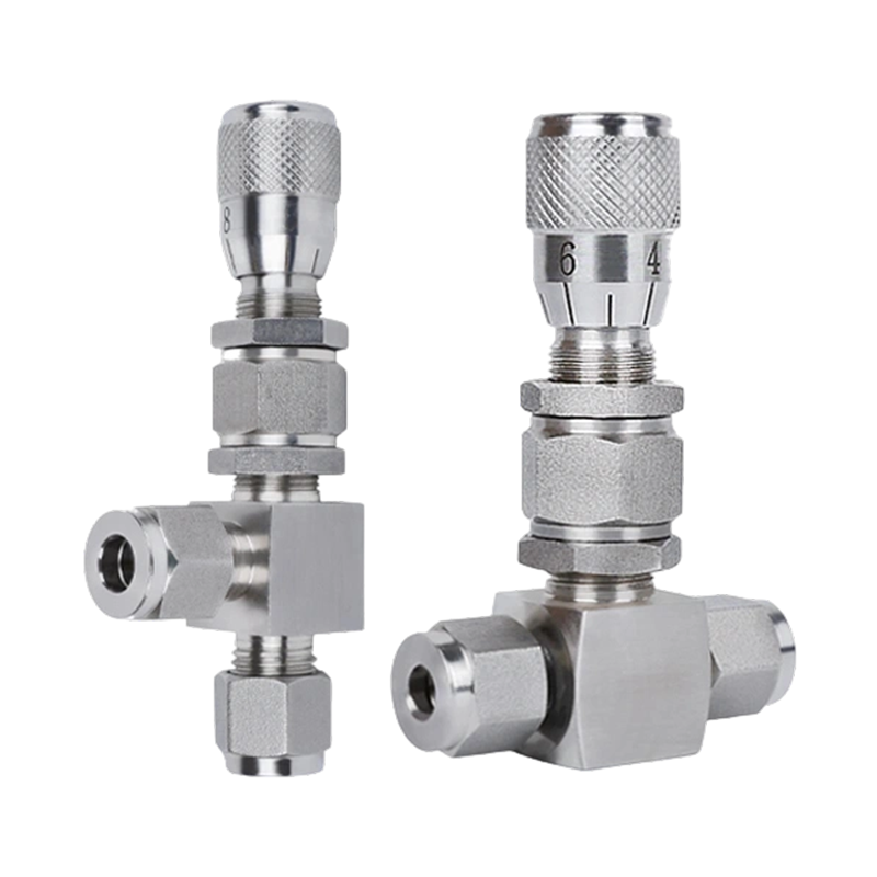 Дозирующий игольчатый клапан с наконечником из нержавеющей стали 316/304 с калибровкой для вакуумных применений