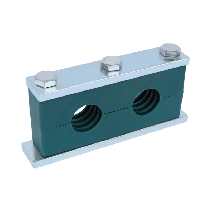 Прочный пластиковый двойной хомут для труб, лево-правый двухрядный хомут с двумя отверстиями для крепления водопроводных/нефтяных труб Прочный пластиковый двойной хомут для труб, лево-правый двухрядный хомут с двумя отверстиями для крепления водопроводных/нефтяных труб